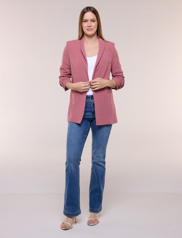 Blazer Crepe Manga Fruncida ROSA