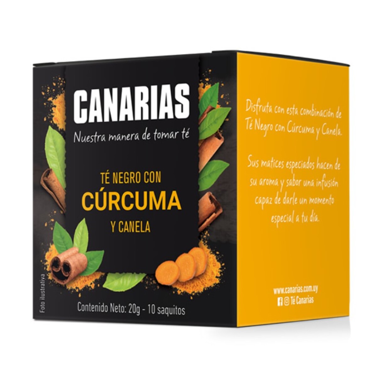 Caja X10 Té Negro con Cúrcuma y Canela Canarias 