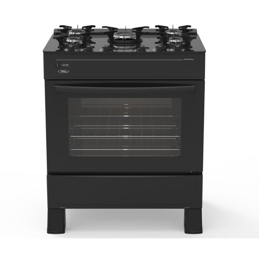 Cocina Dikler 5H Recife Glass negra Cocina Dikler 5H Recife Glass negra