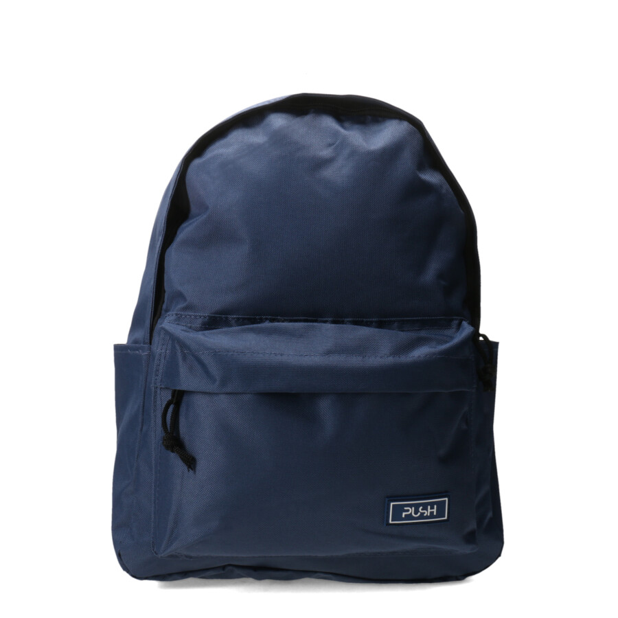 Mochila Push De Tela Azul Marino