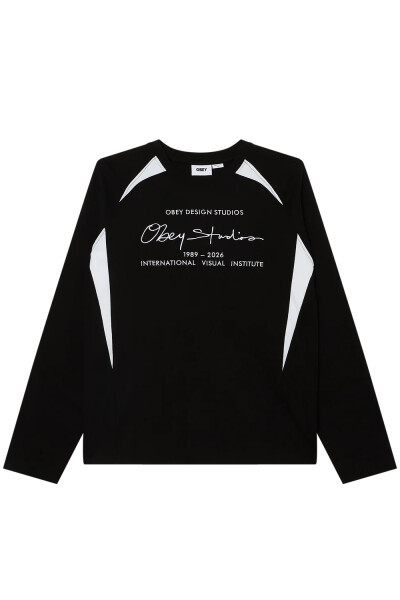 OBEY LEAGUE SHIRT LS Negro