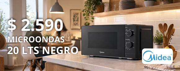 Microondas 20 Lts Midea negro