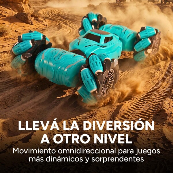 Auto Control Remoto 360° Acrobático Control + Brazalete Celeste