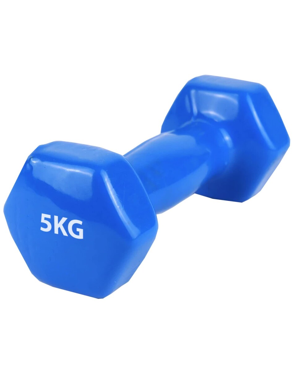 Mancuerna 5 Kgs. Forrada En PVC De Entrenamiento - AZUL 