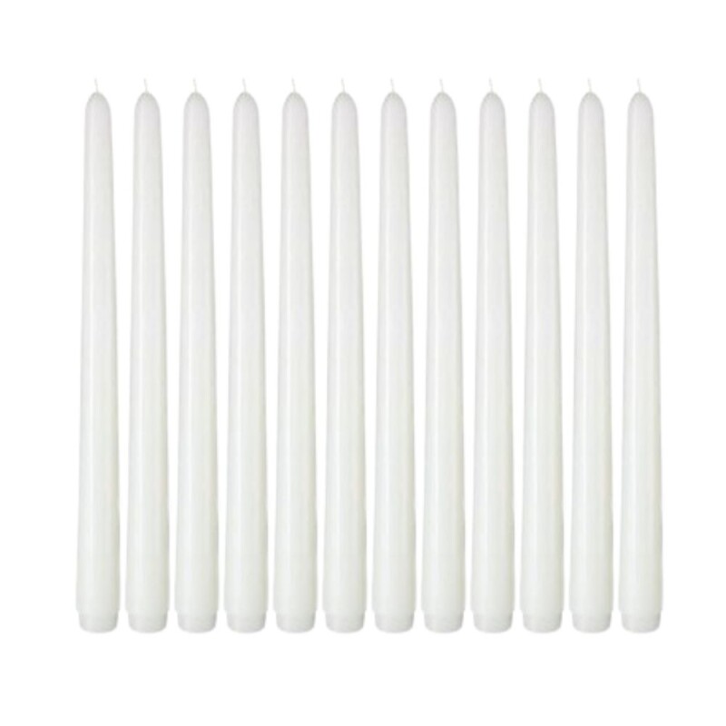 VELAS CONICAS X12 Blanco 21cm