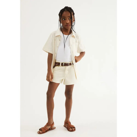 SHORTS FEM AMARELO CLARO