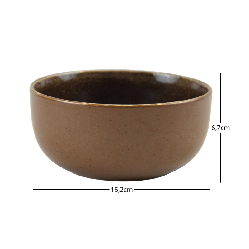 Bowl Bombe 15cm c/borde marrón MARRON