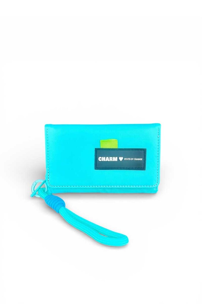 BILLETERA CHARM Celeste