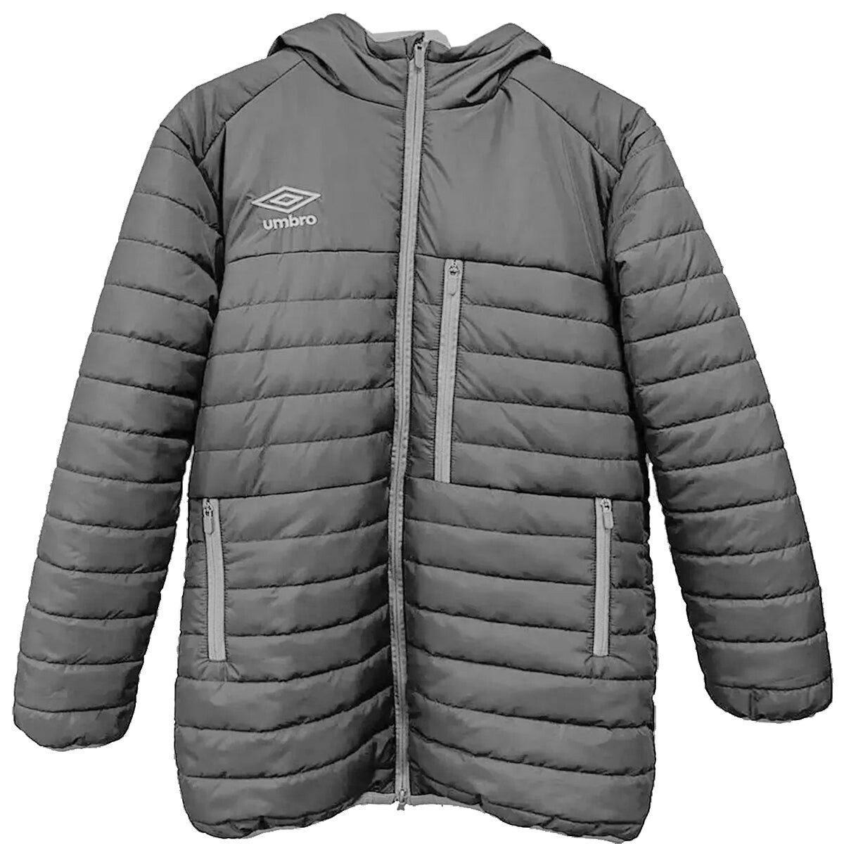 Camperon Umbro C/ Capucha Adulto Parka Abrigo Hombre - Gris 