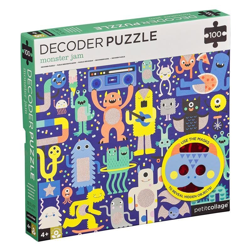 Puzzle con lentes para descubrir 100 piezas Monster