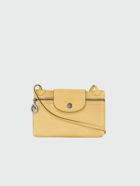 Longchamp -Mini bolso cruzado de cuero, Le pliage Xtra Amarillo Pastel