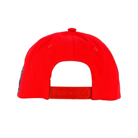 Gorro con Visera Pony con Liso con Logo Red/Blue