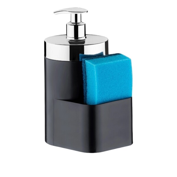 Dispensador de Jabón líquido y porta esponja - Negro Dispensador de Jabón líquido y porta esponja - Negro