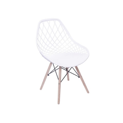 SILLA KAILA PP Y MADERA BLANCO SILLA KAILA PP Y MADERA BLANCO