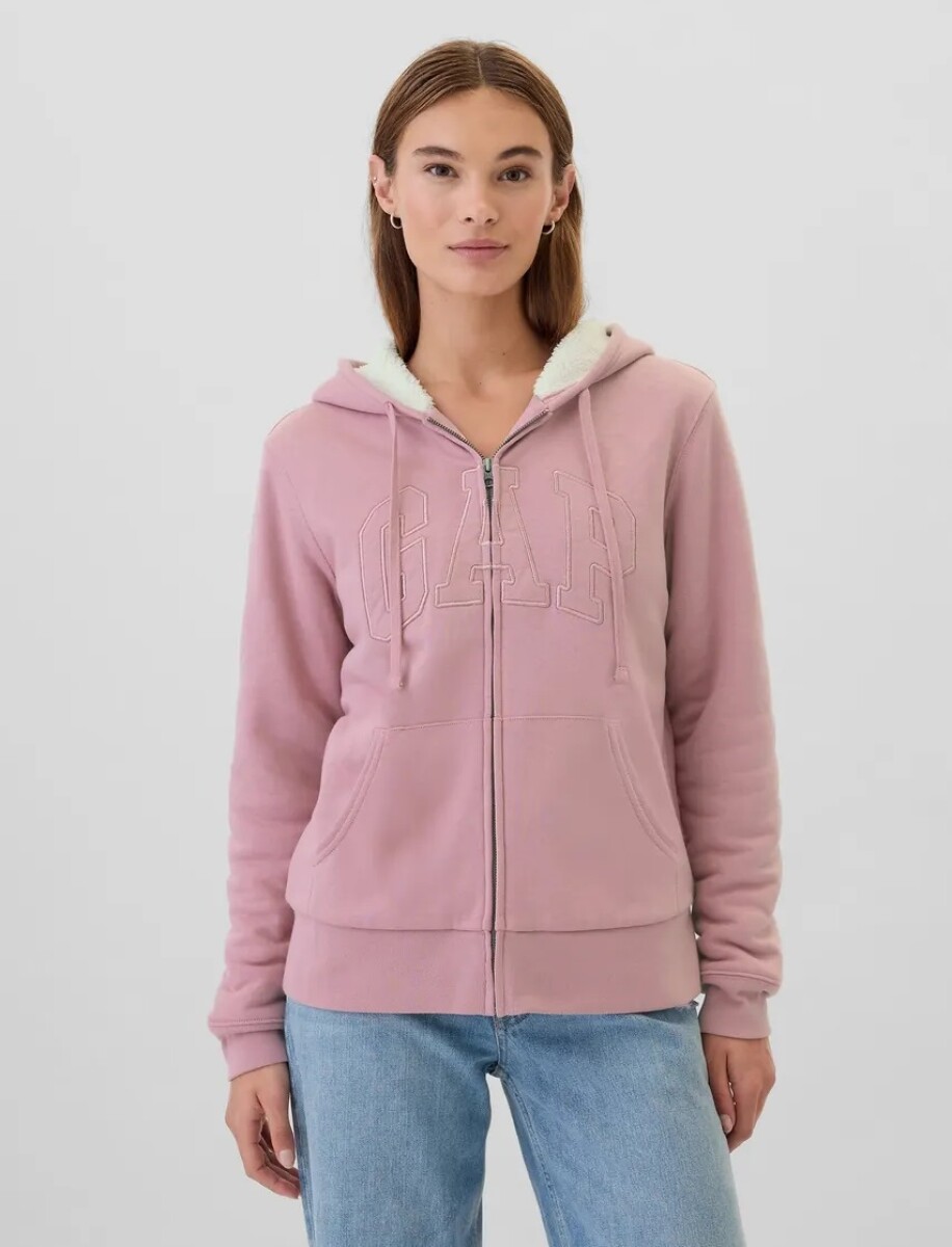 Canguro Con Corderito Logo Gap Mujer - Lilas Pink 16-1708 Tcx 