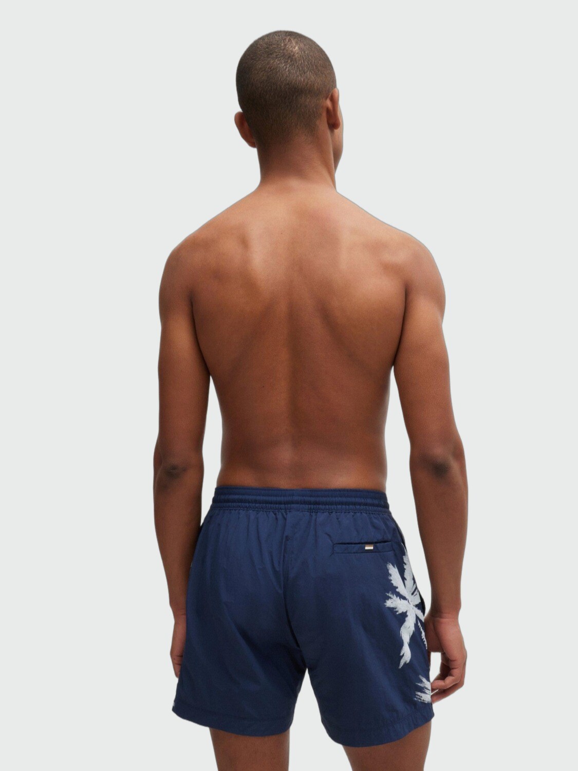 BOSS - Shorts de baño de secado rápido estampados, RIMI Jean navy