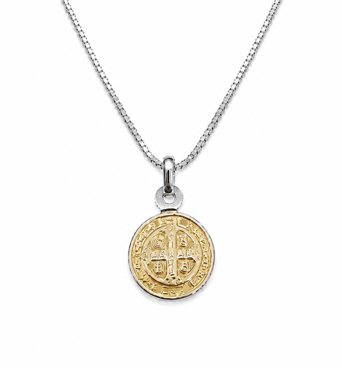 Cadena y medalla San Benito pequeña 