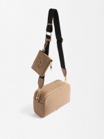 Bolso Bandolera Con Cierre Doble taupe