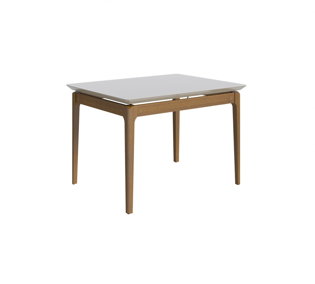 Mesa de Comedor Rectangular Linea Manhattan Blanco/Natural 