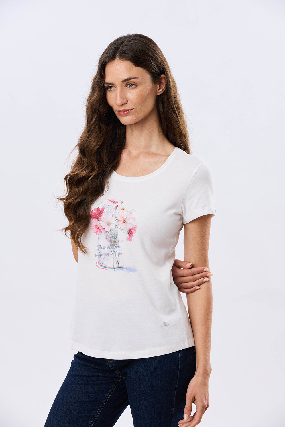 REMERA ESTAMPADA DE ALGODÓN Blanco