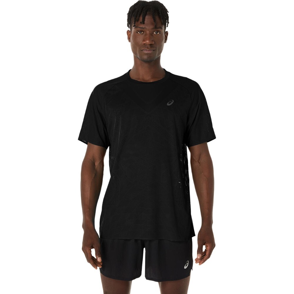 Polo Running Metarun Ss Top Hombre Performance Black
