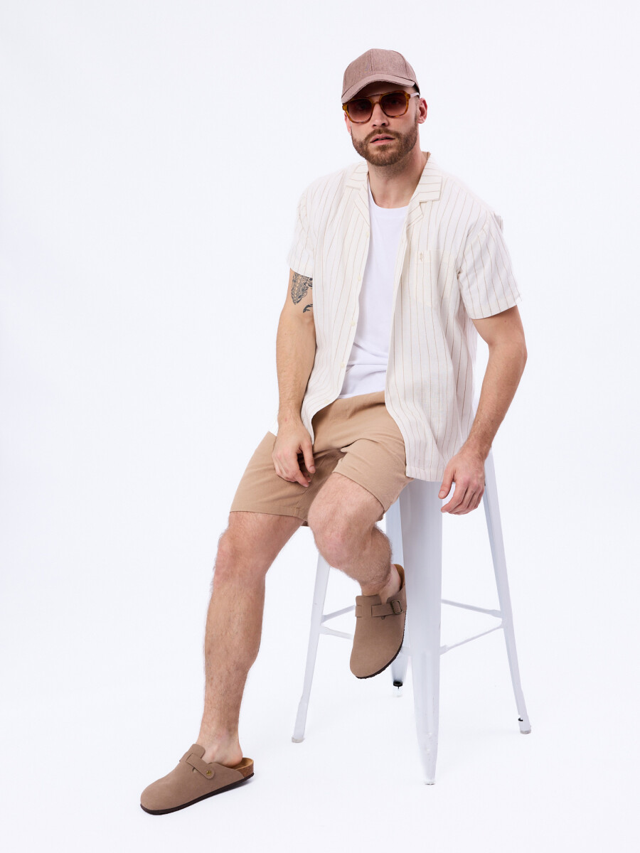 Short lino - tostado 