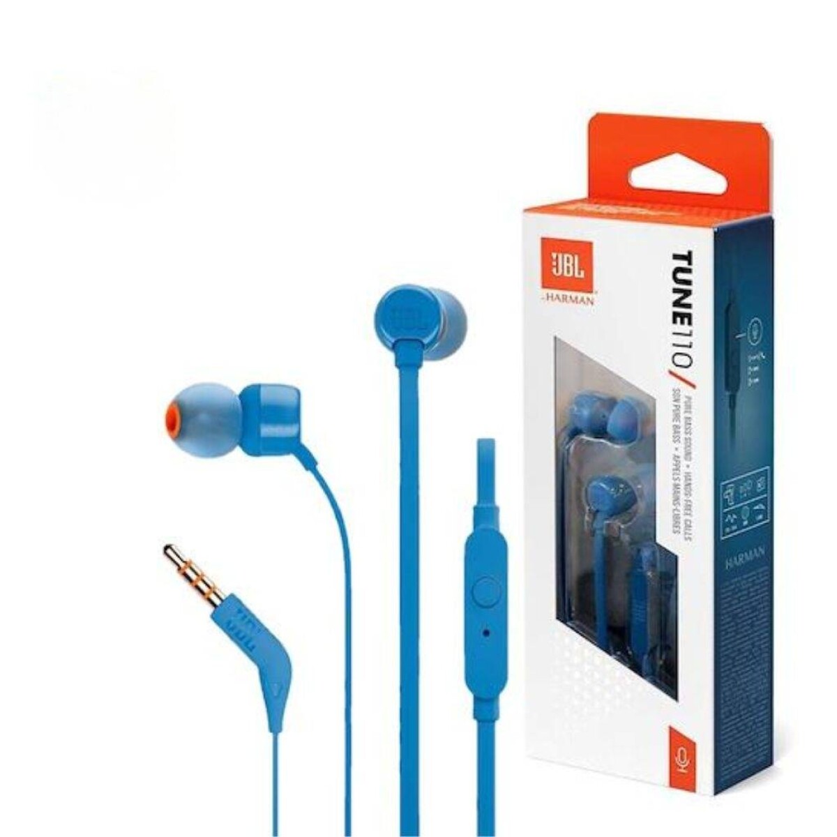 Manos Libres T110E - 3.5mm - Azul - JBLT110BLUAME - JBL - AZUL 