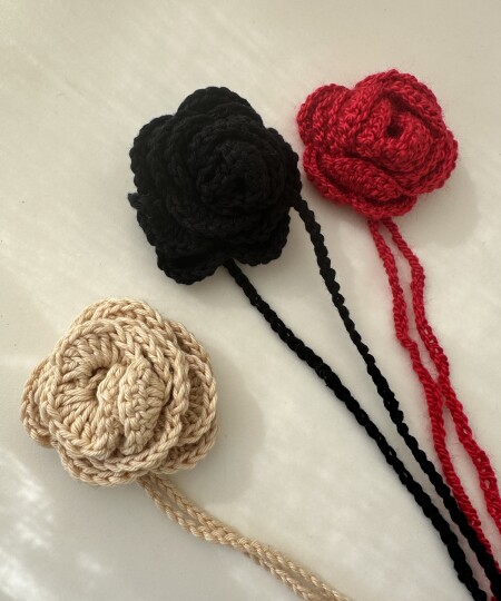 CHOKER TEJIDO FLEUR BLACK