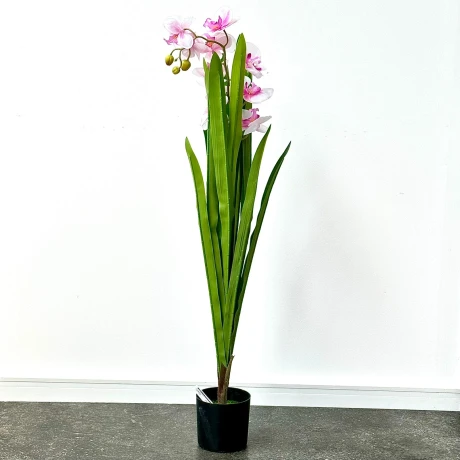 Planta Flor Artificial Maceta Plástico Alto 1m Planta Flor Artificial Maceta Plástico Alto 1m