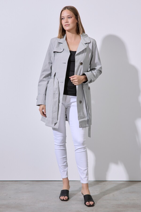 Gabardina Botones GRIS/MULTI