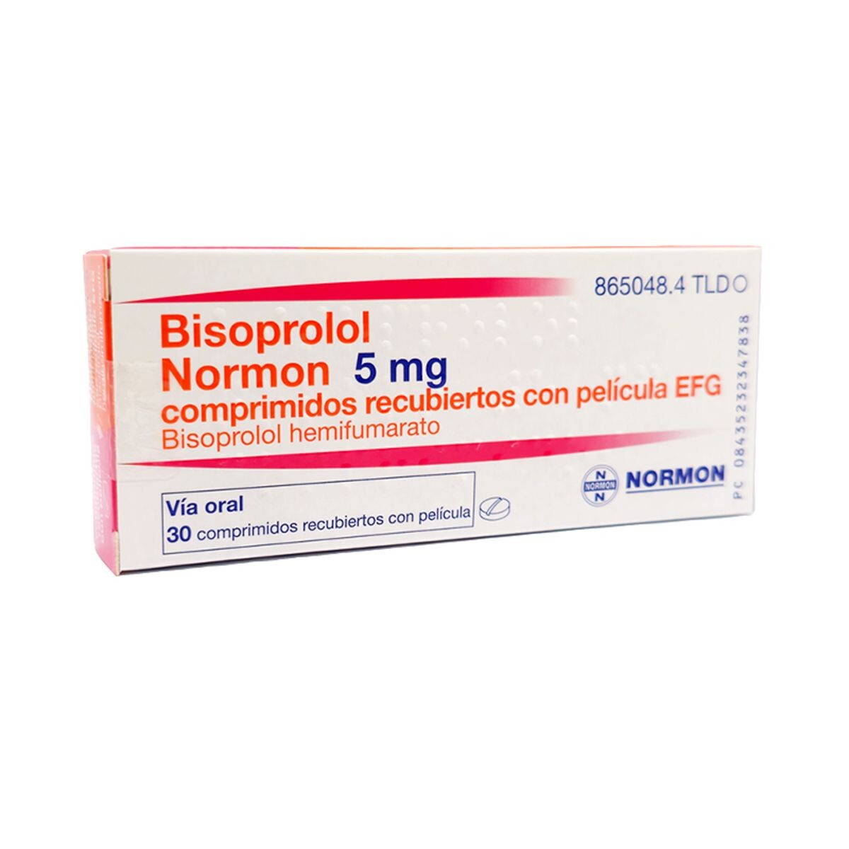BISOPROLOL 5 MG. CJ X 30 COMP. REC. 