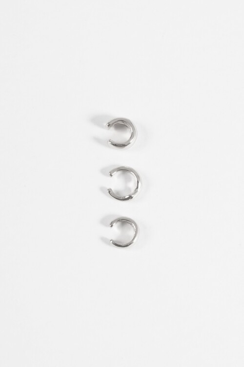 Set de 3 earcuff plateado