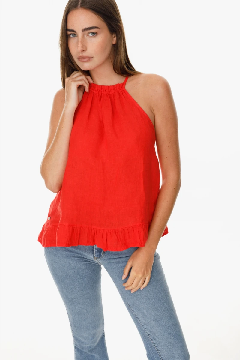 Musculosa Halter rojo m