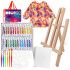 Set Arte Infantil 39 Piezas Caballete Pinceles Pinturas Accs Variante Color Rojo