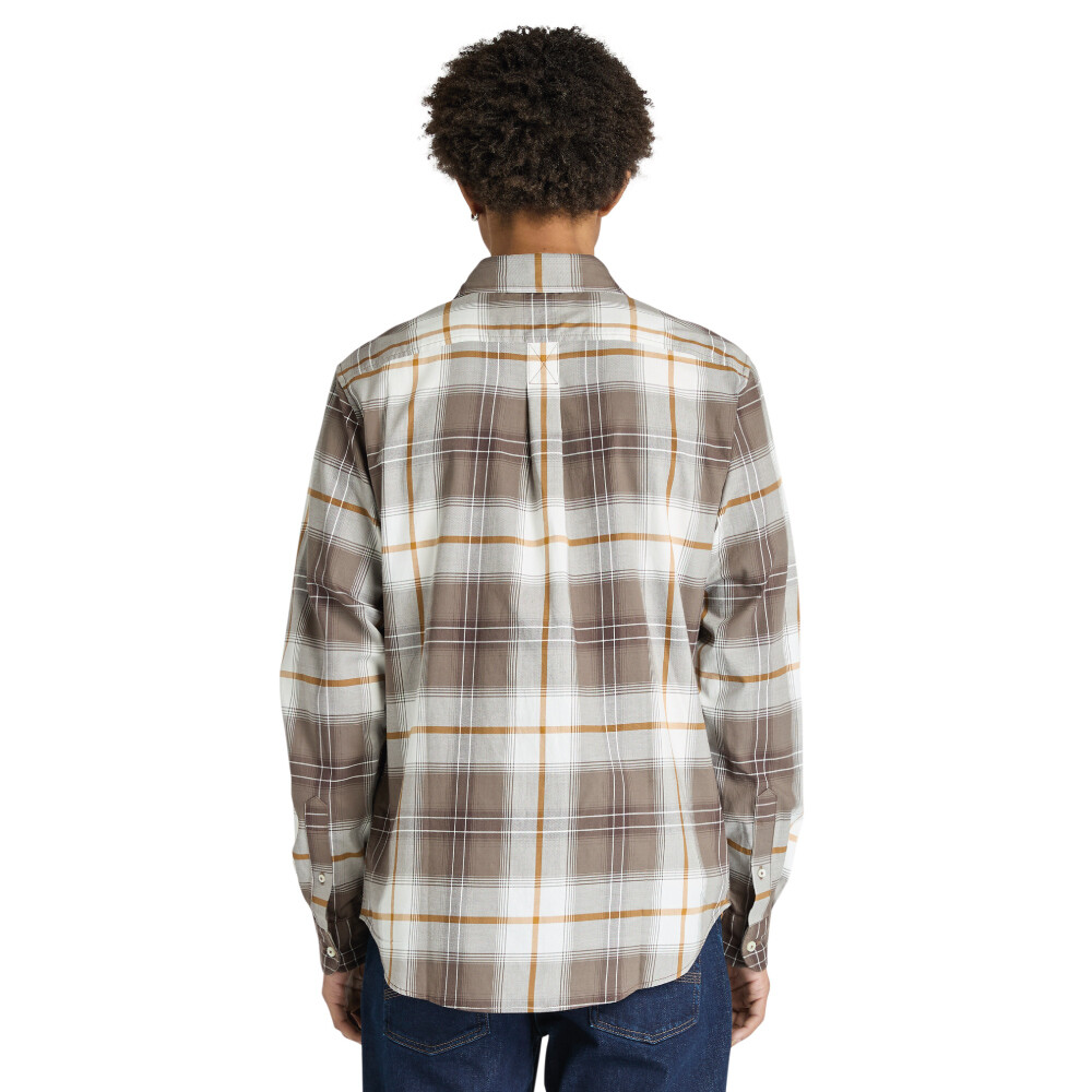 Camisa Peached Twill Check Hombre Chocolate Chip YD