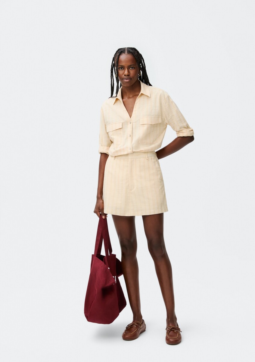 SHORTS SAIA FEM - BEIGE 