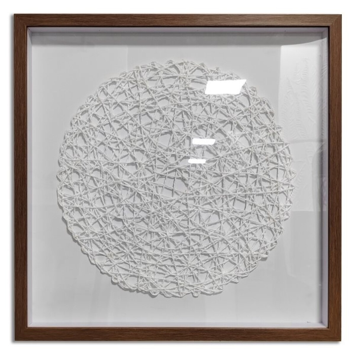 CUADRO CANVAS 50x50cm MANDALA BLANCO 