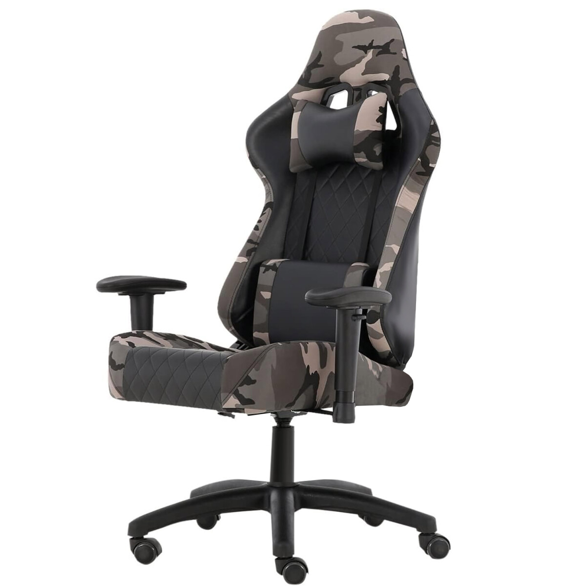 Silla Gamer Ergonómica Camuflaje Militar - SILLA GAMER PL CAMO VERDE CAPIT. OLT 