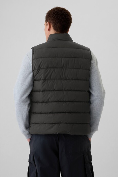 Chaleco Logo Gap Puffer Hombre True Black V2