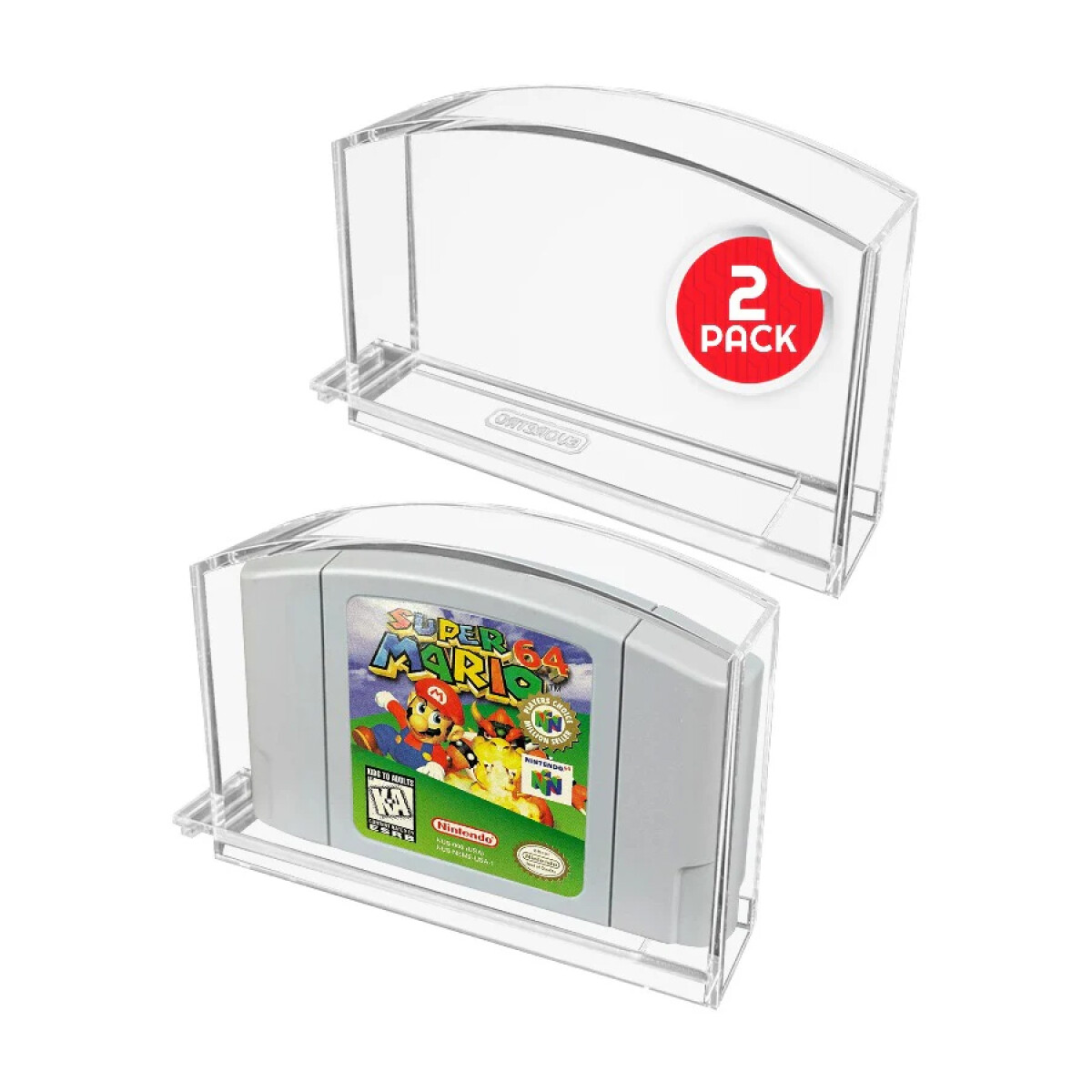 Protectores para juegos de N64 (Cartuchos)(2 protectores de acrilico) *No incluye juegos* 