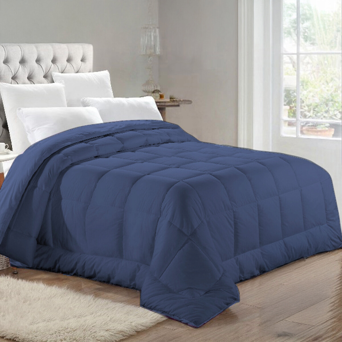 Acolchado 2 Plazas Plus Richmond House 220 x 240 cm - AZUL 