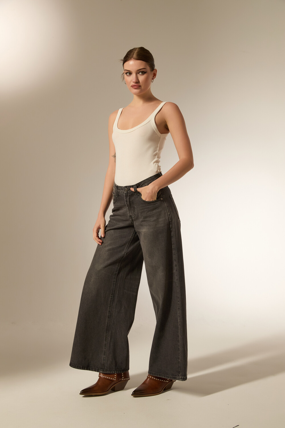 Pantalon Tavorne Gris Medio