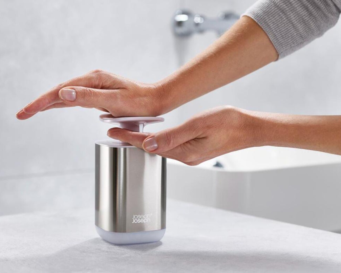 Dispensador de jabón higiénico de acero inoxidable – 350 ml Dispensador de jabón higiénico de acero inoxidable – 350 ml