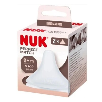 Tetina Nuk Perfect Match Silicona Flujo S +0m. 2 Uds. Tetina Nuk Perfect Match Silicona Flujo S +0m. 2 Uds.