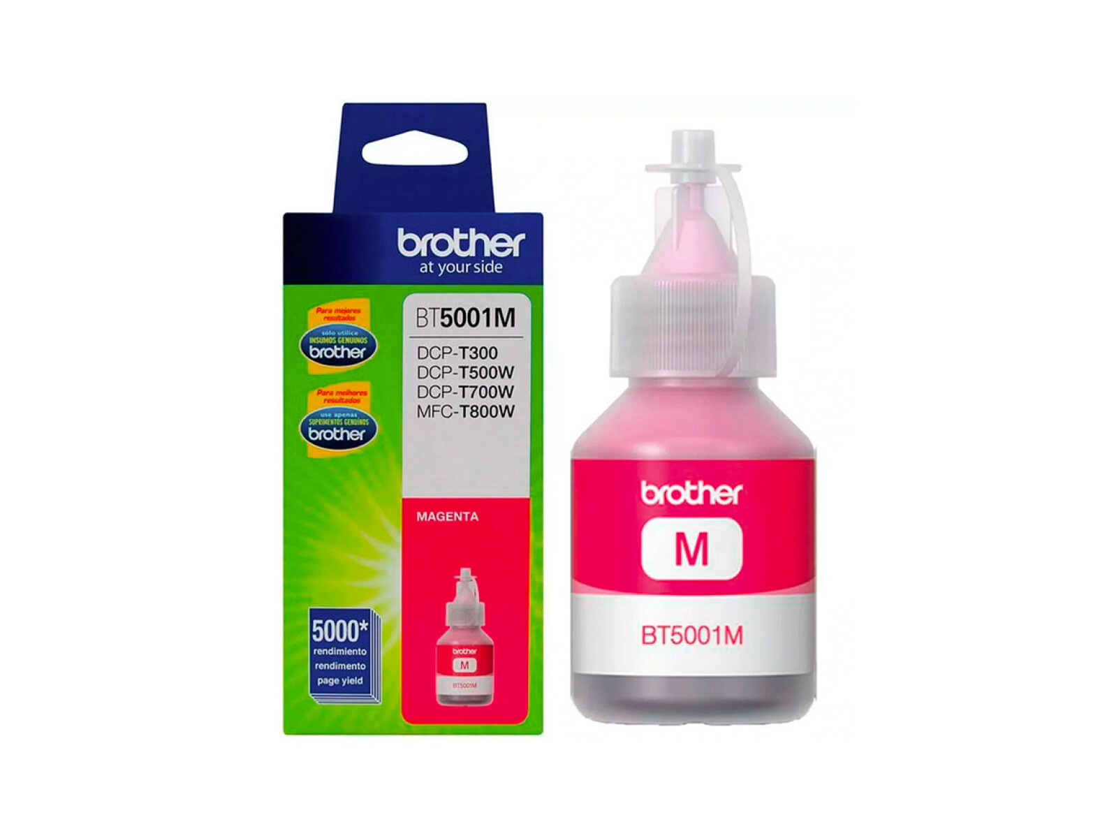 BROTHER BT5001M MAGENTA BOTELLA T300/T500W - Brother Bt5001m Magenta Botella T300/t500w 