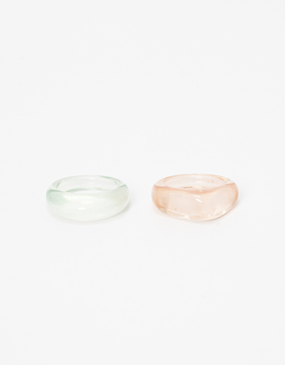 Set De Anillos De Resina 