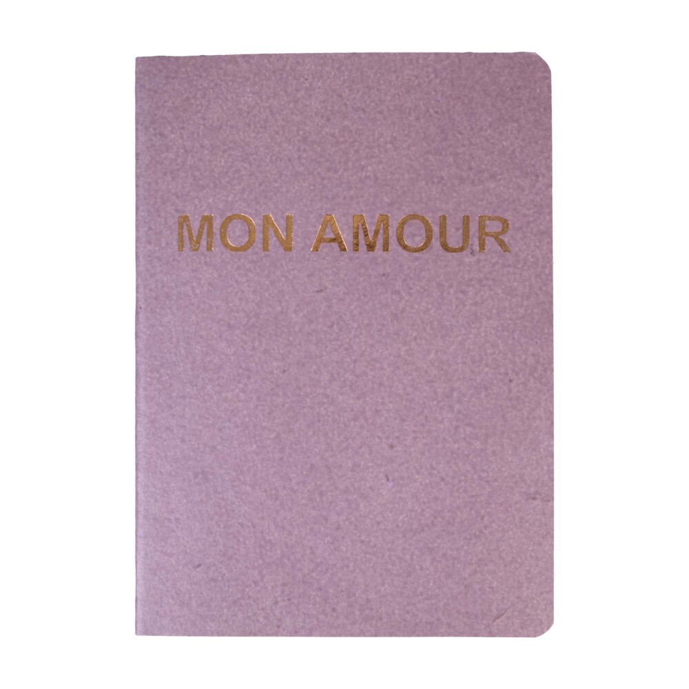 LIBRETA 60 HOJAS PAPEL VIOLETA MON AMOUR