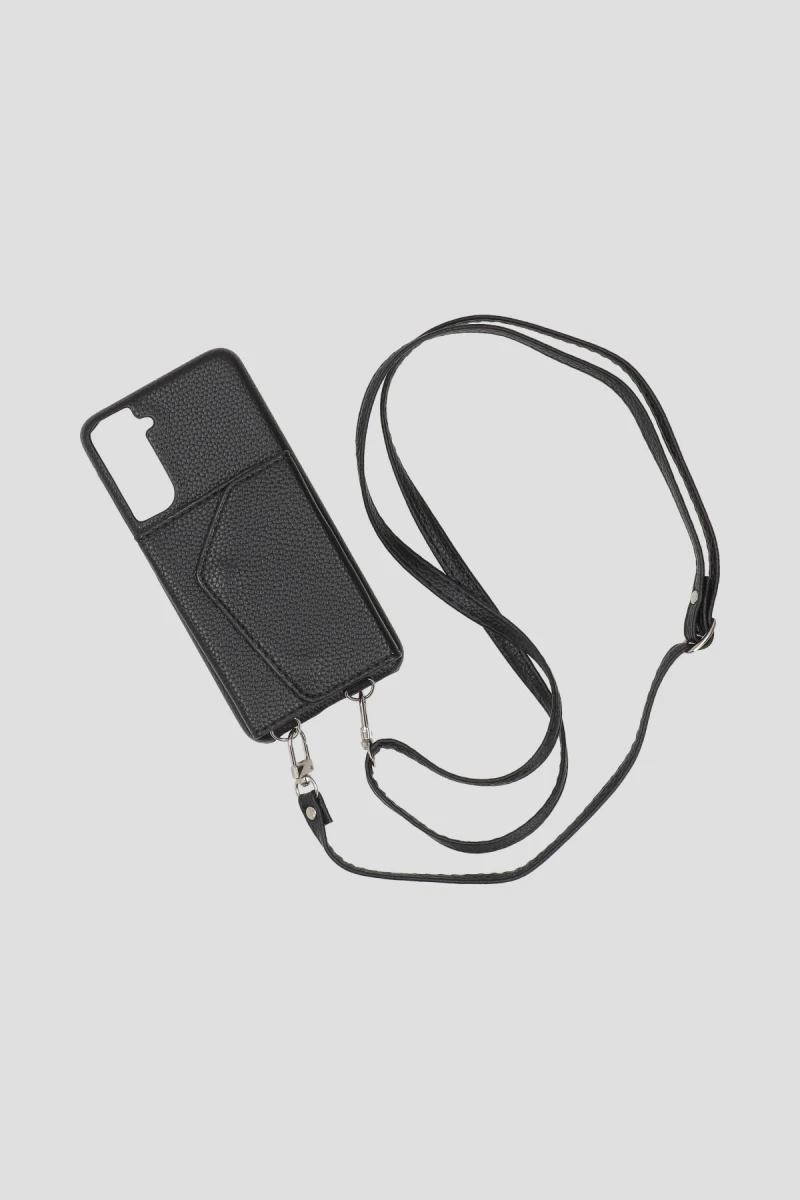 Funda Samsung S24 Con Billetera Y Cadena - Negro 