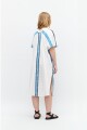 Túnica oversized con detalles bordados blanco