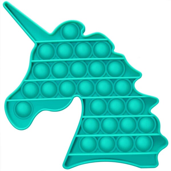 Pop It Fidget Toy Antiestrés Niños Unicornio Juego Tiktok Variante Color Verde Agua